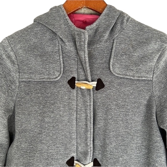 Lands End Kids Hooded Zip Up Toggle Buttons‎ Duffle Style Jacket Coat - Picture 2 of 12